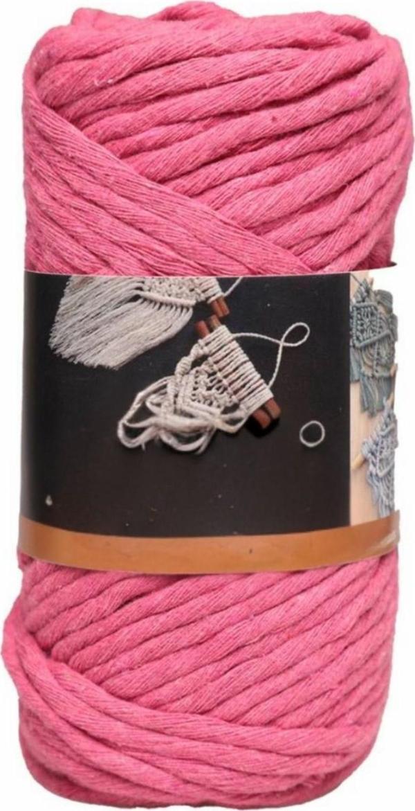 Pamuk Makrome 4 mm İp Şeker Pembe - Image 1