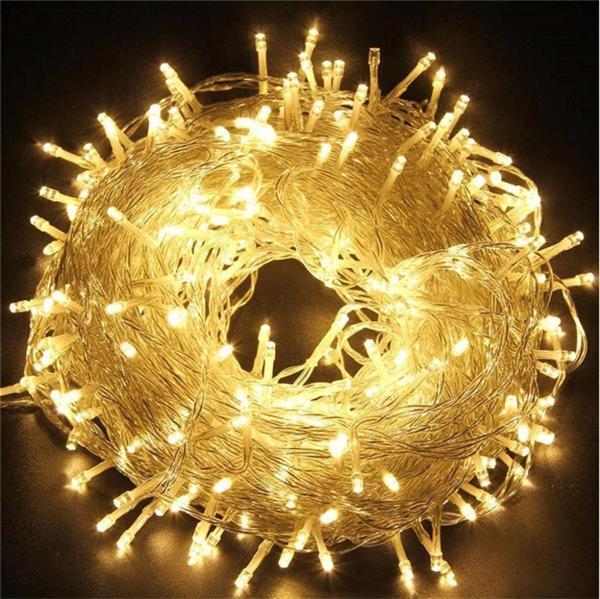 Bahçe Keyfi için 10MT Fişli Şeffaf Kablolu 8MOD Boncuk Gün Işığı 100LED Şerit Aydınlatma - Image 1