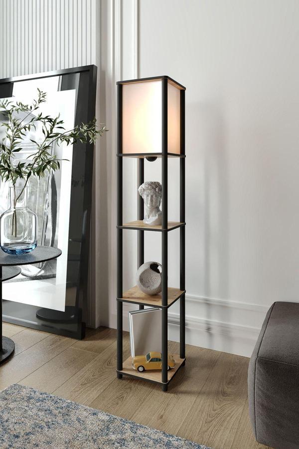 Sakura Raflı Lambader Meşe, 1. Sınıf MDF ve PVC Başlık - Image 1