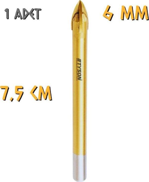 Kupa Tyson Cam Seramik Delici Matkap Ucu 6 mm. - 1 Adet - Image 1