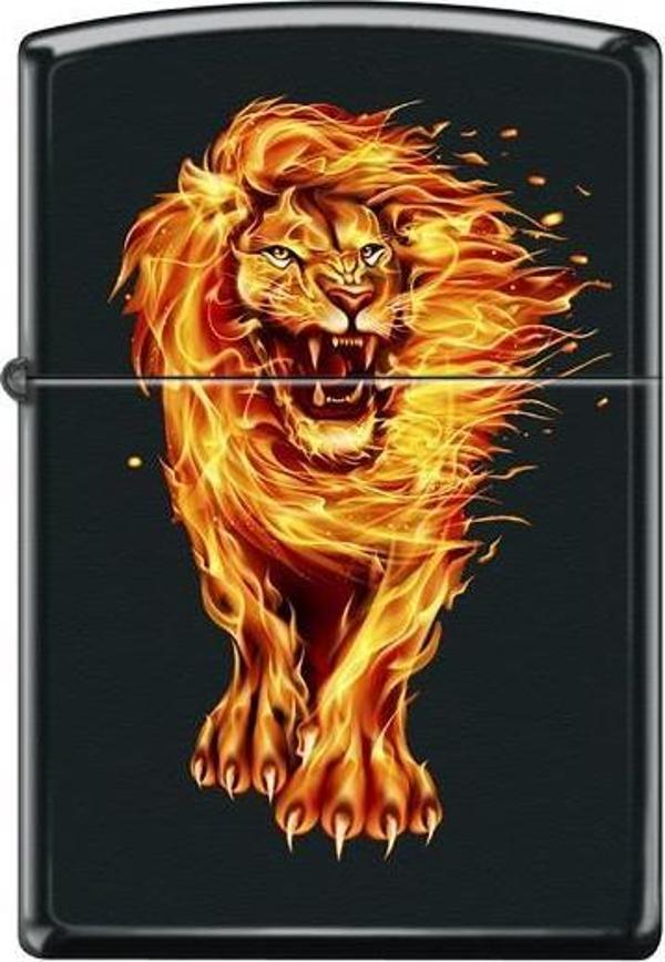 Zippo 218-122129 Lion Fire Design (6-2) Çakmak - Image 1