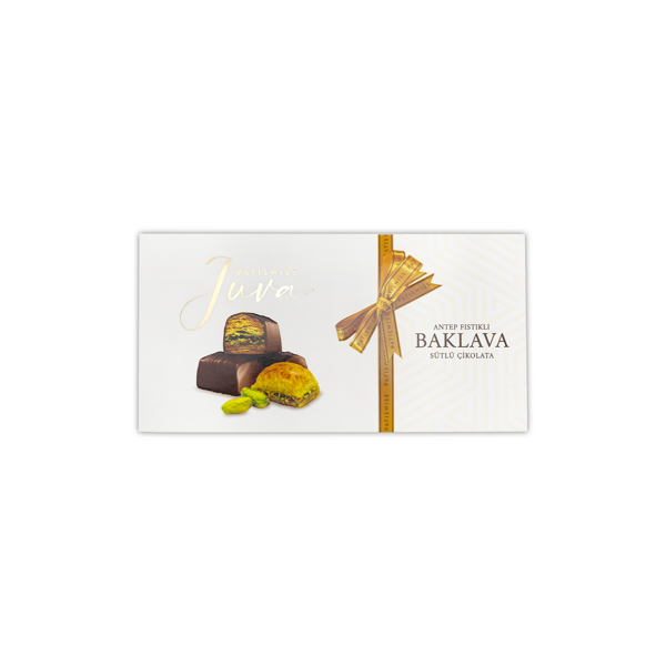 Juva Sütlü Çikolata Kaplı Antep Fıstıklı Baklava, 230G - Image 1