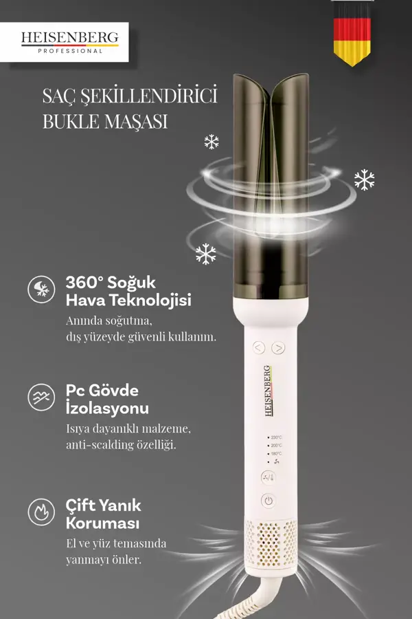  Otomatik Dönebilen Saç Şekillendirici Bukle Maşası Su Dalgası - Image 1