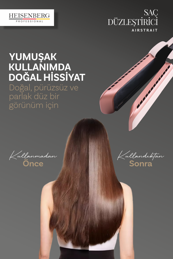Airstrait Saç Düzleştirici Hava Üflemeli Saç Şekillendirici Saç Maşası Pink - Image 1
