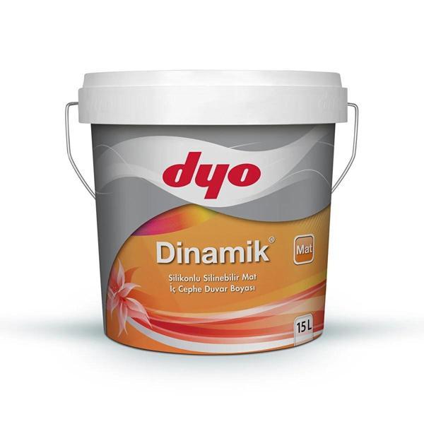 DYO 15LT DİNAMİK MAT SİLİKONLU SİLİNEBİLİR İÇ CEPHE DUVAR BOYASI (6591) ÇİSENTİ - Image 1