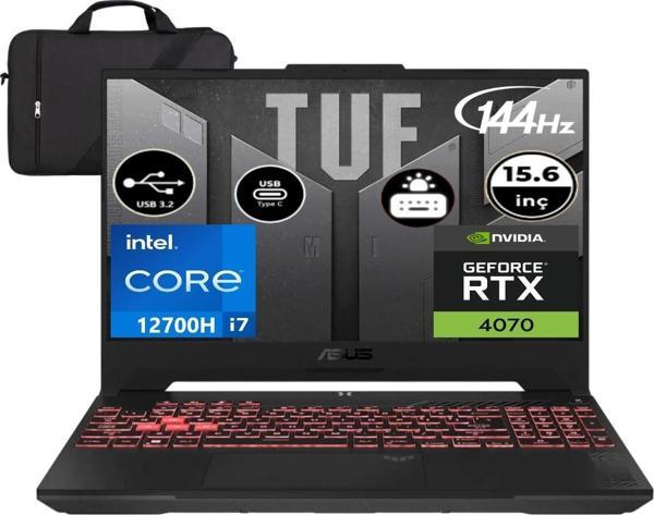 Tuf Gaming F15 FX507ZI4-LP031W I7-12700H 16 GB Ram 512 GB SSD RTX4070 15.6" 144Hz Fhd Windows 11 Home + Elektropasaj Çan - Image 1