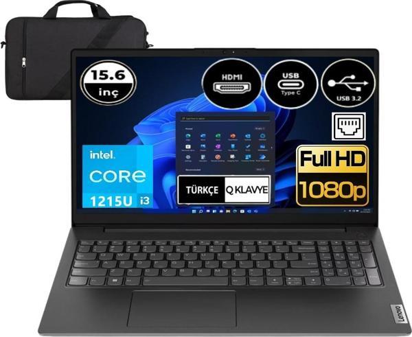 V15 G3 Iap 82TT00A4TX Intel Core I3-1215U 16 GB Ram 512 GB SSD Fhd 15.6" Windows 11 Pro + Elektropasaj Çanta - Image 1
