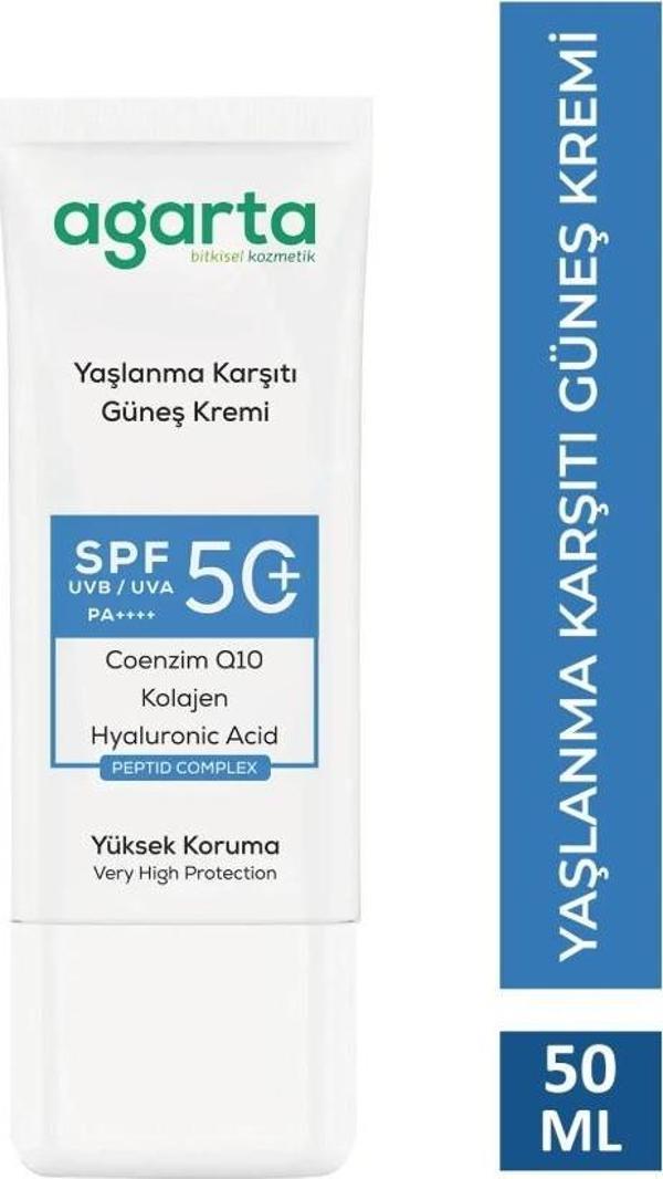 Agarta Doğal Güneş Kremi Yaşlanma Karşıtı 50 SPF 50 ml - Image 1