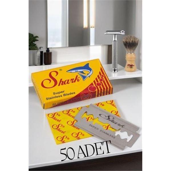  Shark 50 Adet Paslanmaz Çelik Tıraş Jileti - Image 1