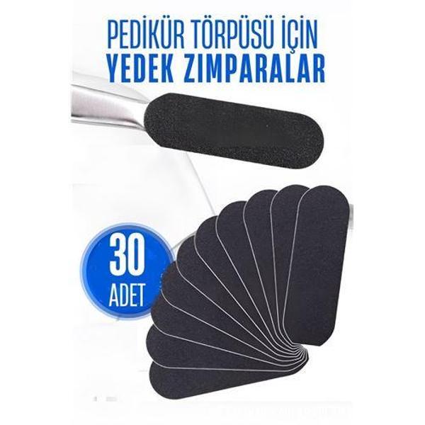  Ayak Törpü Yedeği Yapışkanlı Törpü Zımparası Pedikür Törpü Yedeği 30 ADET - Image 1