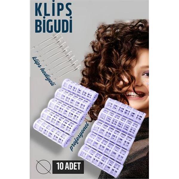  Klipsli Bigudi Klips Toka Seti 10 Adet - Image 1