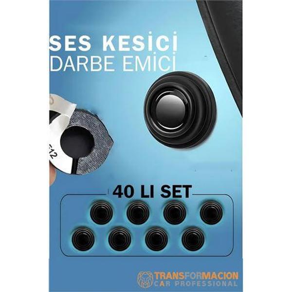 Modacar Ses Emici Kauçuk Conta Kapı Bagaj Kaput Titreşim Kesici 40 LI SET - Image 1