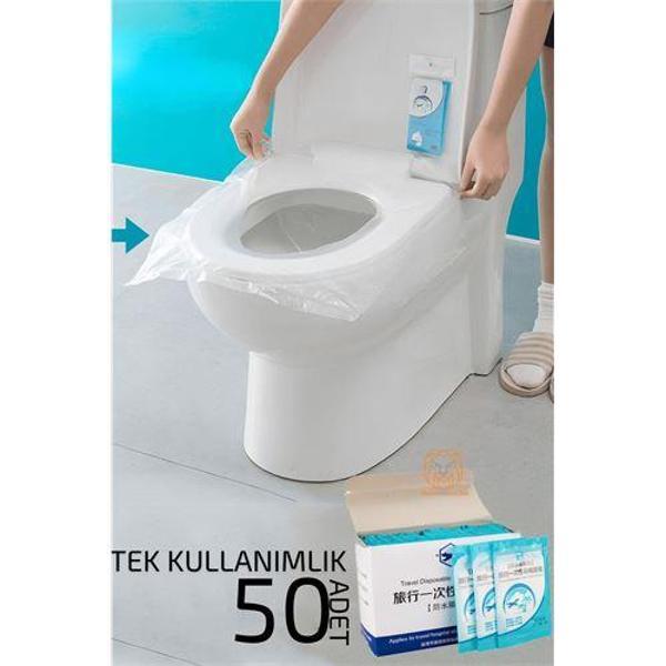  Klozet Kapağı Kılıfı Hijyenik Tek Kullanımlık 50 ADET - Image 1