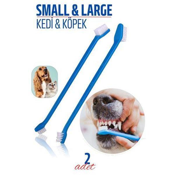  Köpek Ve Kedi Diş Fırçası Küçük Büyük Uçlar 2 ADET - Image 1