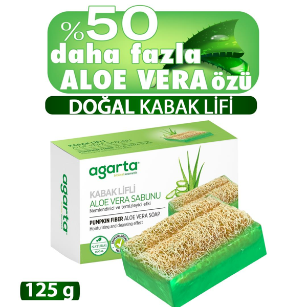 Agarta Kabak Lifli Aloe Vera Sabunu 125 Gr - Image 1