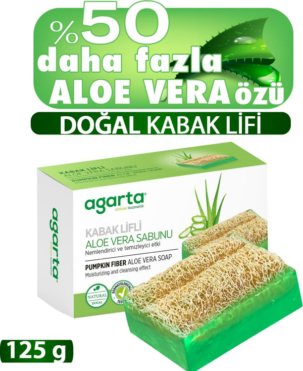 Agarta Kabak Lifli Aloe Vera Sabunu 125 Gr - Image 1