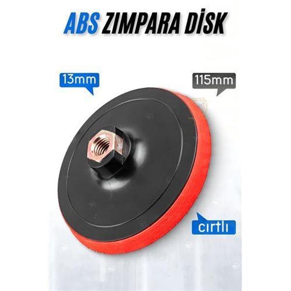  115 mm Cırtlı Zımpara Disk Pasta Cila Sünger Tabanı - Image 1