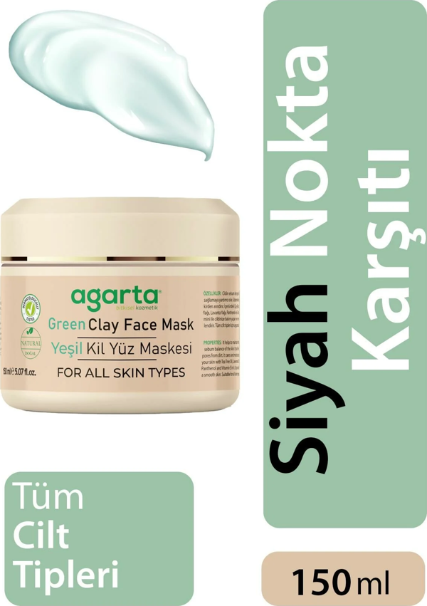 Agarta Yeşil Kil Yüz Maskesi 150 ml - Image 1