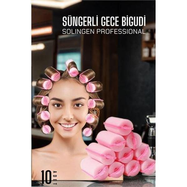  Süngerli Gece Bigudisi 3 cm 10 Adet Solingen Professional - Image 1