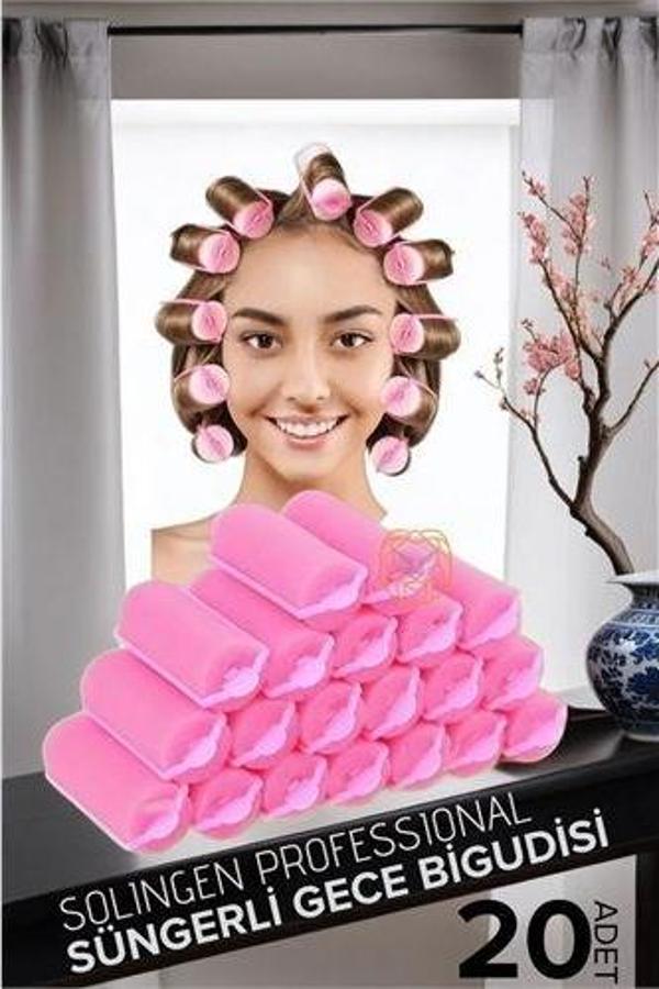  Süngerli Gece Bigudisi 3 cm 20 Adet Solingen Professional - Image 1