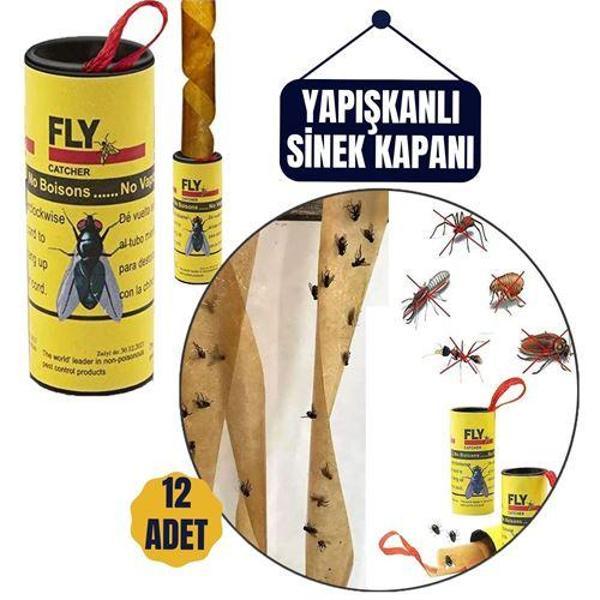  12 Adet Yapışkanlı Sinek Kapanı 74 cm - Image 1