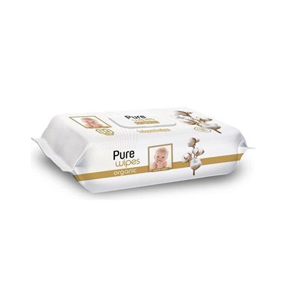 Pure Baby Organic Pamuk Islak Havlu Mendil 90 Yaprak - Image 1