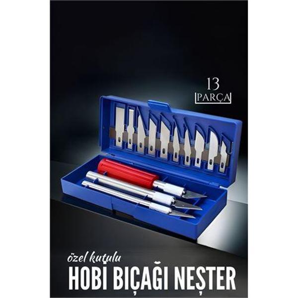  13 Parça Özel Kutulu Hobi Bıçağı Seti - Image 1