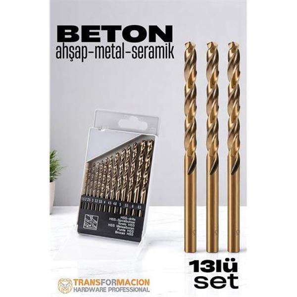 Modacar Beton Matkap Ucu Seti- Çelik Beton Metal Ahşap Matkap 13 lü SET - Image 1