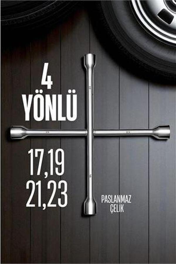 Modacar Bijon Anahtarı 4 Uçlu Çelik  Bijon Anahtarı - Image 1