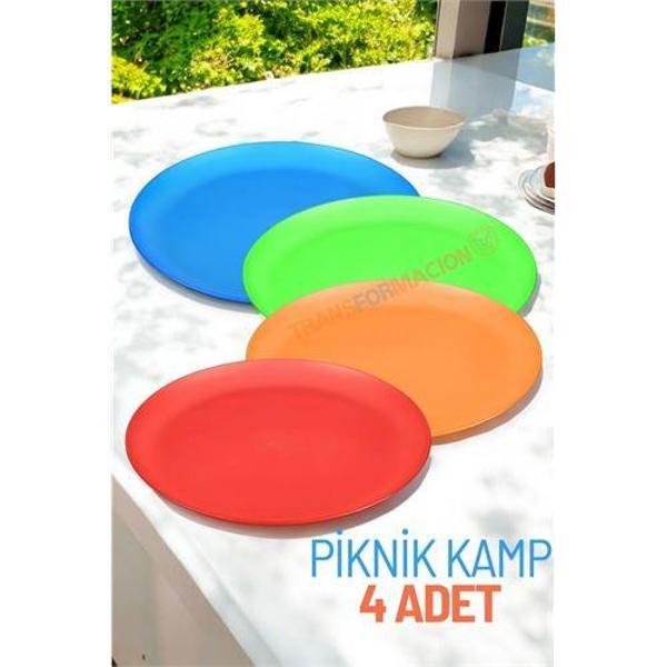  Tabak Seti Kamp Piknik Tabağı 4 ADET - Image 1