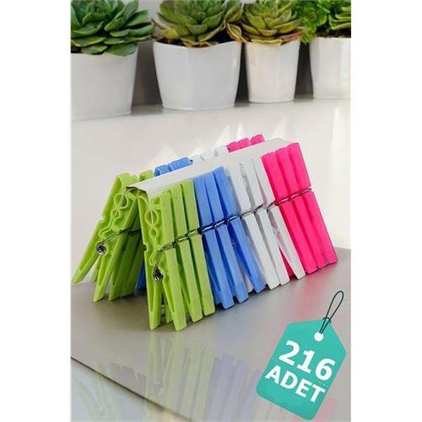  Plastik Çamaşır Mandalı 216 Adet - Image 1