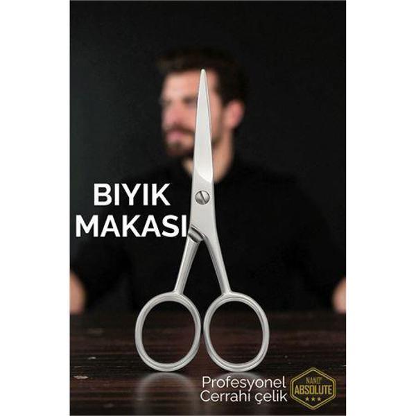 Modacar Bıyık Makası -Bıyık Düzeltme Makası Profesyonel Cerrahi Çelik - Image 1