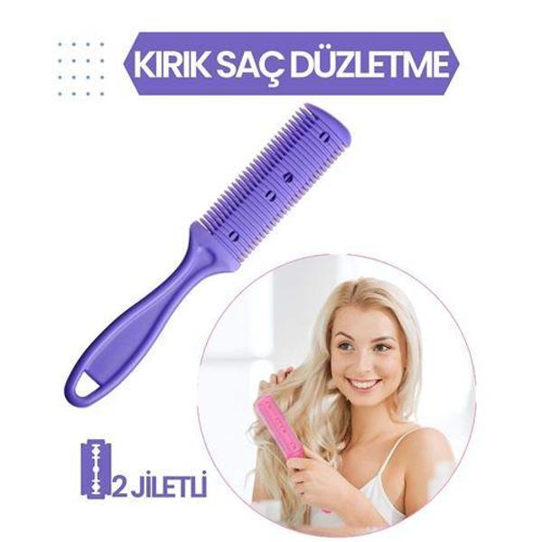  2 Jiletli Kırık Saç Düzeltme İnceltme Tarağı - Image 1