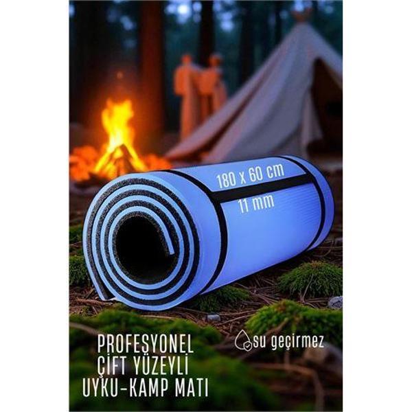 Modacar Uyku Matı - Kamp Matı - Piknik Çadır Matı 11 mm Çift Taraflı Mavi - Image 1