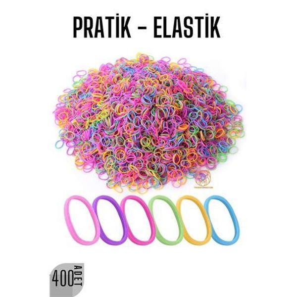  Pratik Saç Lastik Toka 400 ADET RENKLİ - Image 1