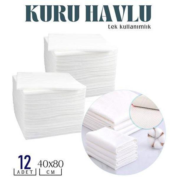  Tek Kullanımlık Kuru Havlu Çok Amaçlı 40X80 CM 12 Adet - Image 1