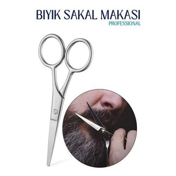  Bıyık Sakal Düzeltme Makası 12 cm Biagio Bianchi Design - Image 1