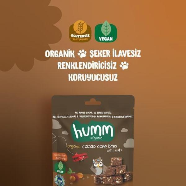 Humm Organik Fındıklı Kakaolu Vegan Kek 30 Gr - Image 1