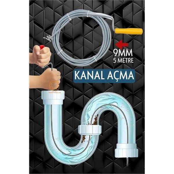  Profesyonel Kanal Açma Sprali  Kanal Gider Tıkanık Açıcı 5 mt - Image 1