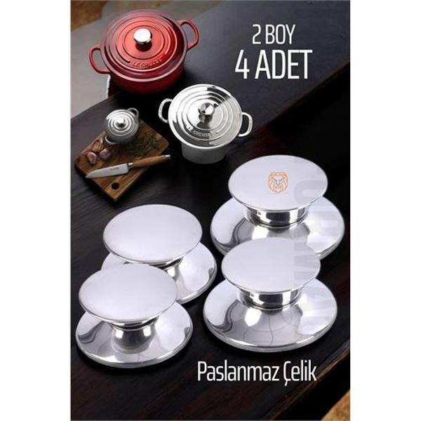  Tencere Tava Tepesi Tencere Tava Kapağı Tutucu 2 Boy 4 Adet - Image 1