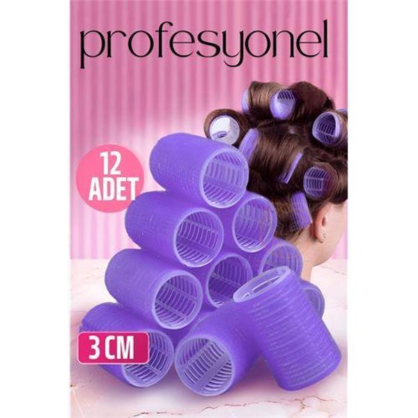  3 Cm Bigudi Saç Bigudisi Profesyonel 12 ADET - Image 1