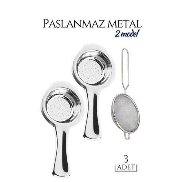  3 lü Set Metal Çay Süzgeci Cabrera Design - Image 1