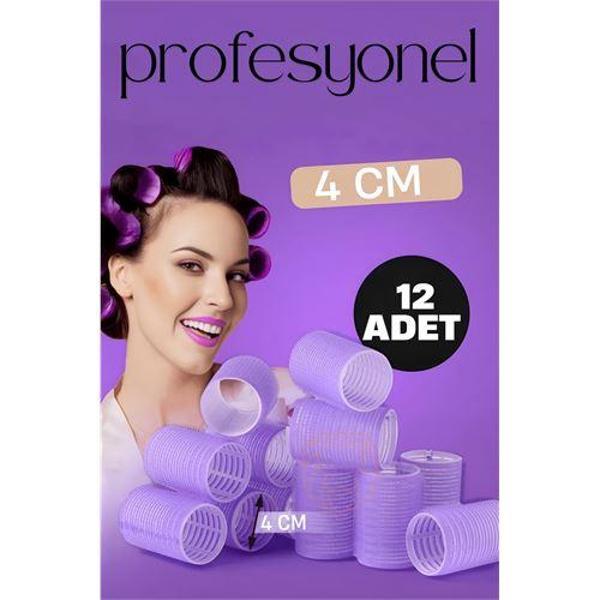  4 Cm Bigudi Saç Bigudisi Profesyonel 12 ADET - Image 1