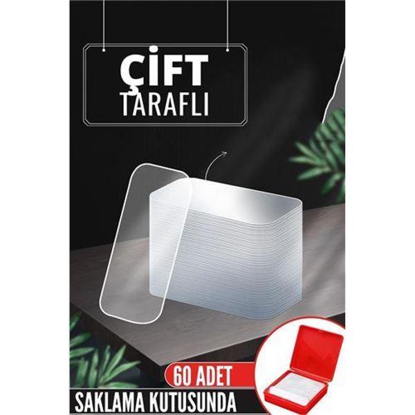 Pvc Nano Çift Taraflı Yapıştırıcı 60 ADET Sonsuz Alanda Kullanım - Image 1