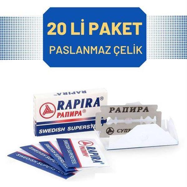  Rapira 20 Adet Çelik Tıraş Jileti - Image 1