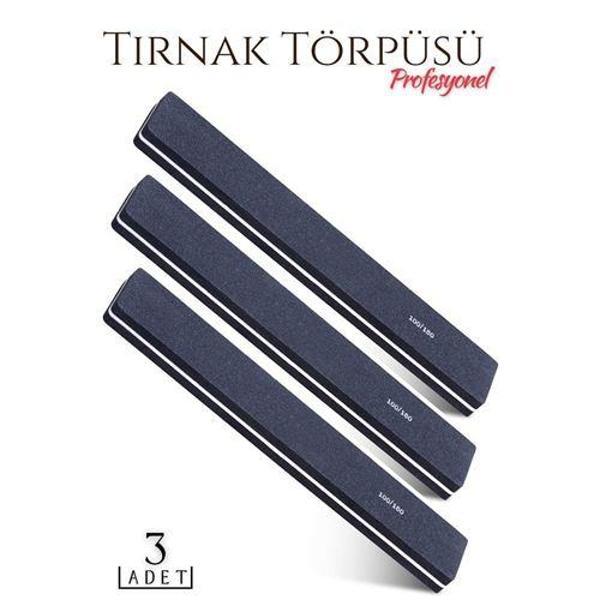  Manikür Pedikür Tırnak Törpüsü 100/180 Grid Profesyonel 3 Adet - Image 1