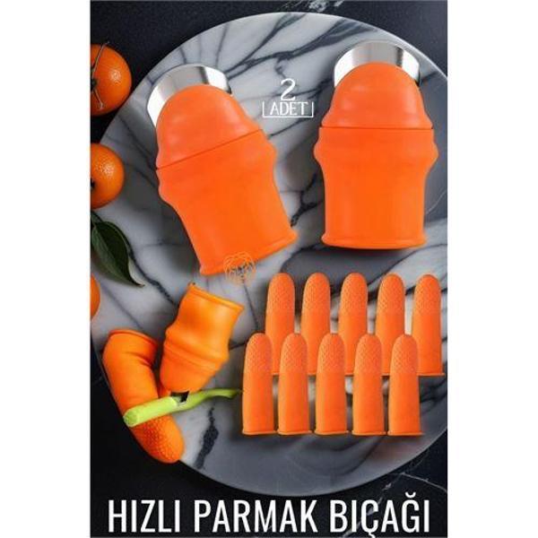  Hızlı Parmak Bıçağı Başparmak Sebze Kesici 2 li set - Image 1