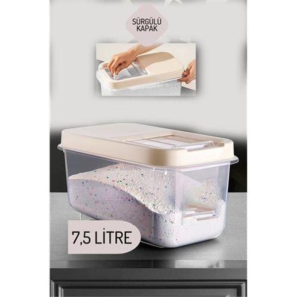  Reagan Tablet ve Deterjan Saklama Kutusu 7.5 lt KREM - Image 1
