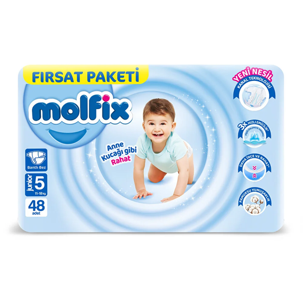 Molfix Bebek Bezi Fırsat Paketi 5 Beden 11-18 Kg 48 Adet - Image 1
