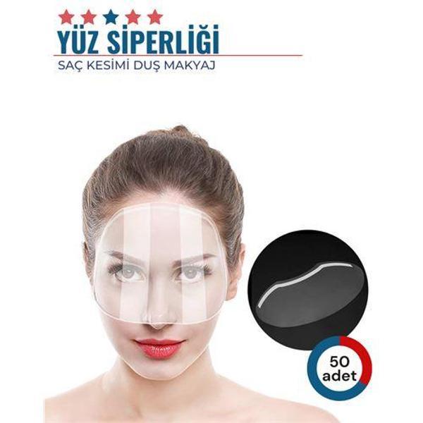  50 Adet Saç Kesimi Duş Makyaj Yüz Koruma Siperliği - Image 1